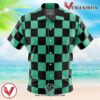 Tanjiro Kamado Demon Slayer Hawaiian Button Up Shirt, Perfect Gifts For Anime Lovers - Vesles2014S
