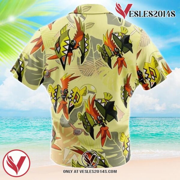 Tapu Koko Pokemon Hawaiian Button Up Shirt, Perfect Gifts For Anime Lovers - Vesles2014S 1