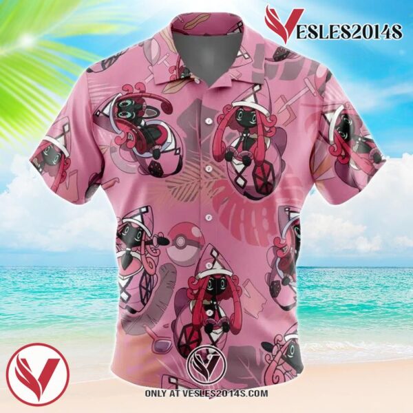 Tapu Lele Pokemon Hawaiian Button Up Shirt, Perfect Gifts For Anime Lovers - Vesles2014S