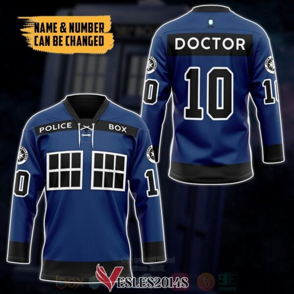Tardis Doctor Who Personalized Hockey Jersey, Trending Gifts For Fans - Vesles2014s 2