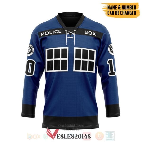 Tardis Doctor Who Personalized Hockey Jersey, Trending Gifts For Fans - Vesles2014s