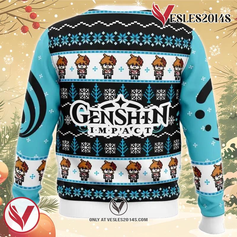 Tartaglia Childe Genshin Impact Ugly Christmas Sweater, Unique Christmas Gift For Fans - Vesles2014S 1