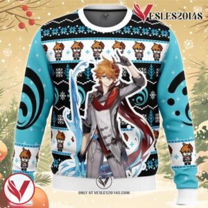 Tartaglia Childe Genshin Impact Ugly Christmas Sweater, Unique Christmas Gift For Fans - Vesles2014S