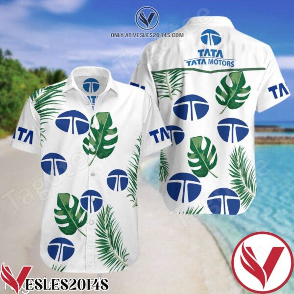 Tata Motors White Hawaiian Shirt And Short, Unique Gifts For Friends - Vesles2014S 1