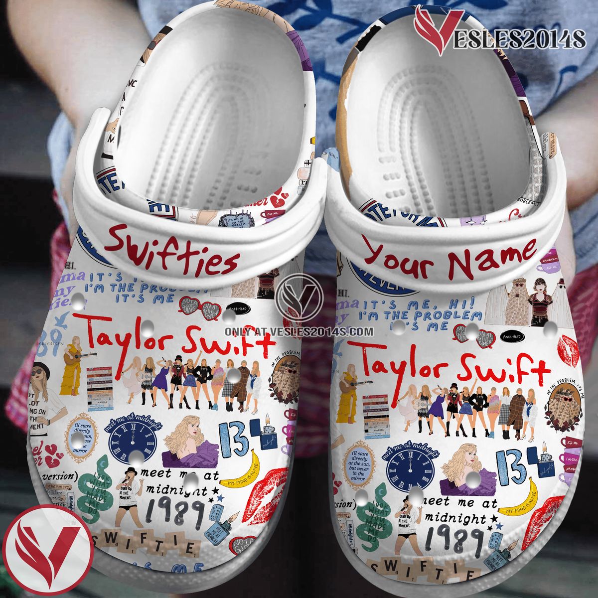 Taylor Swift 1989 Album Music Crocs Crocband Clogs Shoes, Unique Gifts For Fans Style 2 - Vesles2014S