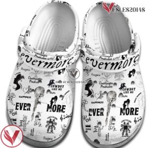 Taylor Swift Music evermore Crocs Crocband Clogs Shoes, Unique Gifts For Fans Style 1 - Vesles2014S 2