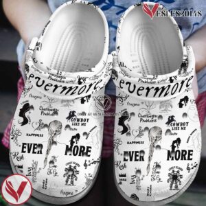 Taylor Swift Music evermore Crocs Crocband Clogs Shoes, Unique Gifts For Fans Style 1 - Vesles2014S