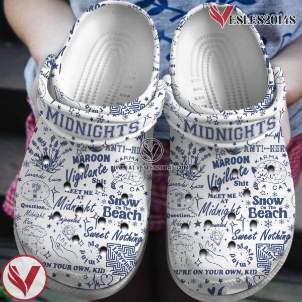 Taylor Swift Music midnight Crocs Crocband Clogs Shoes, Unique Gifts For Fans Style 1 - Vesles2014S