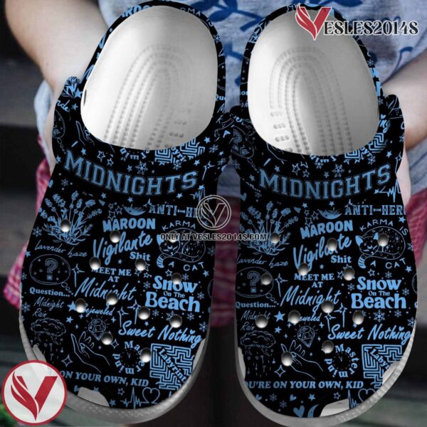 Taylor Swift Music midnight Crocs Crocband Clogs Shoes, Unique Gifts For Fans Style 3 - Vesles2014S