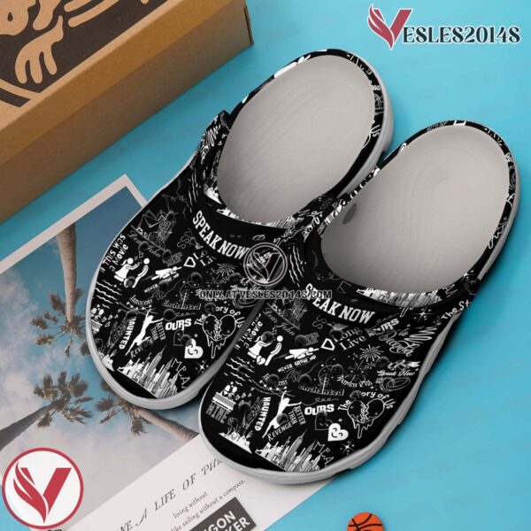 Taylor Swift Music speak now Crocs Crocband Clogs Shoes, Unique Gifts For Fans Style 1 - Vesles2014S 2