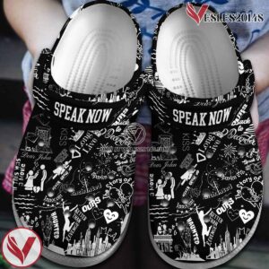 Taylor Swift Music speak now Crocs Crocband Clogs Shoes, Unique Gifts For Fans Style 1 - Vesles2014S