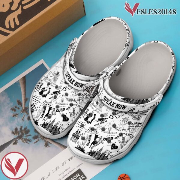 Taylor Swift Music speak now Crocs Crocband Clogs Shoes, Unique Gifts For Fans Style 2 - Vesles2014S 2