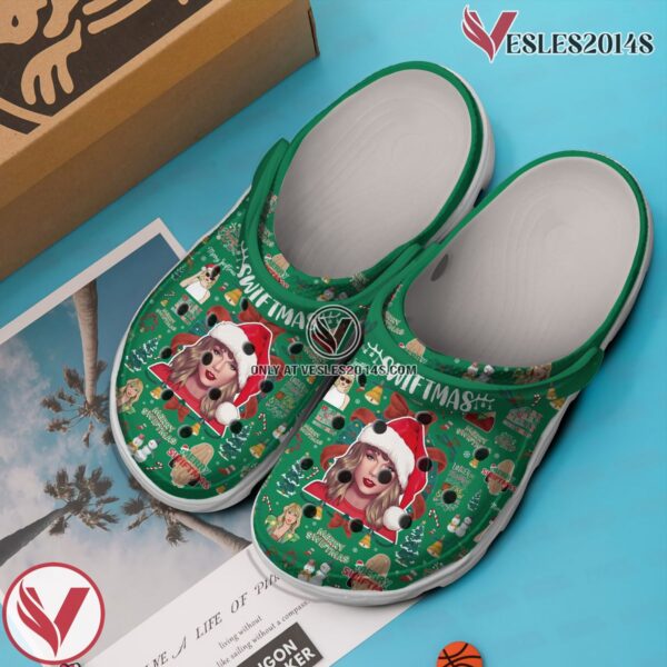 Taylor Swift Swiftmas Music Crocs Crocband Clogs Shoes, Unique Gifts For Fans Style 1 - Vesles2014S 2