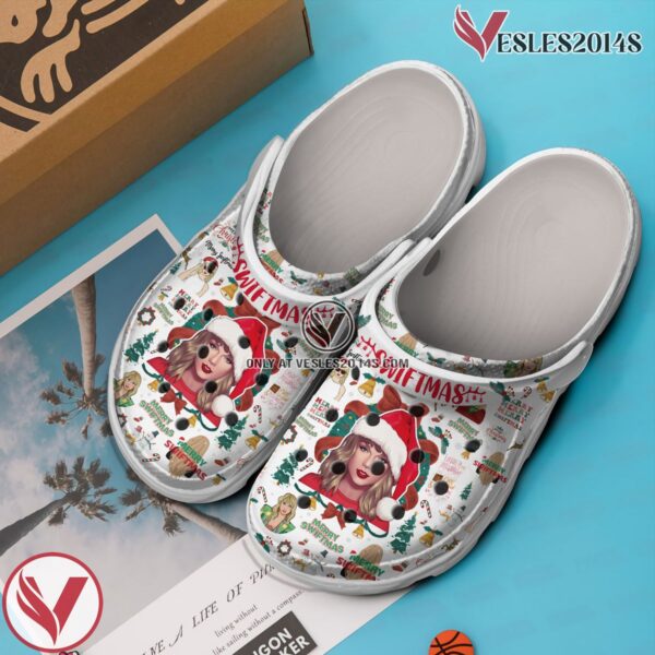 Taylor Swift Swiftmas Music Crocs Crocband Clogs Shoes, Unique Gifts For Fans Style 2 - Vesles2014S 2