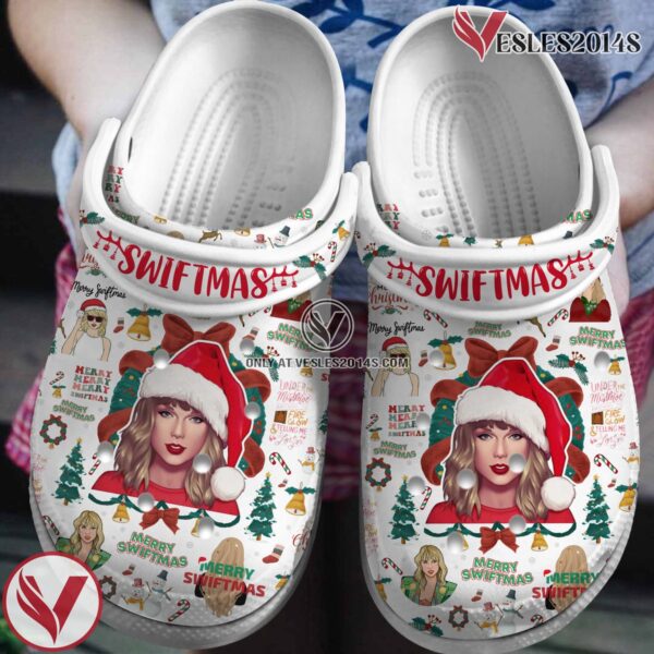 Taylor Swift Swiftmas Music Crocs Crocband Clogs Shoes, Unique Gifts For Fans Style 2 - Vesles2014S