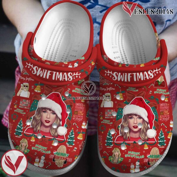 Taylor Swift Swiftmas Music Crocs Crocband Clogs Shoes, Unique Gifts For Fans Style 3 - Vesles2014S