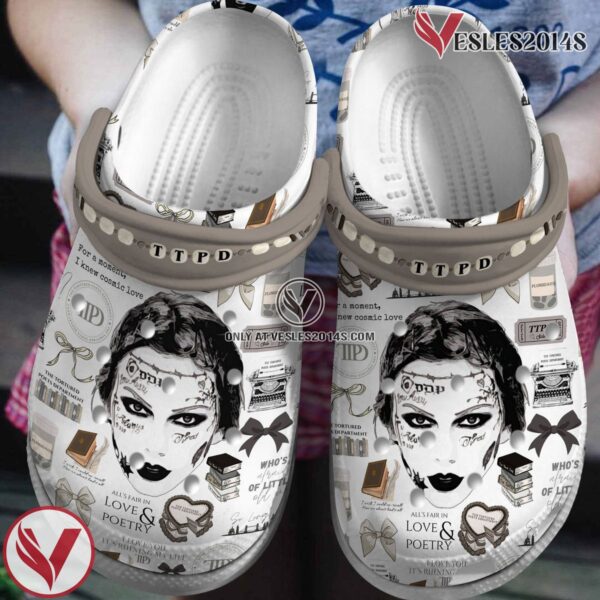 Taylor Swift TTPD Album Music Crocs Crocband Clogs Shoes, Unique Gifts For Fans - Vesles2014S 4