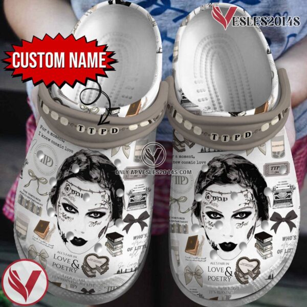 Taylor Swift TTPD Album Music Crocs Crocband Clogs Shoes, Unique Gifts For Fans - Vesles2014S
