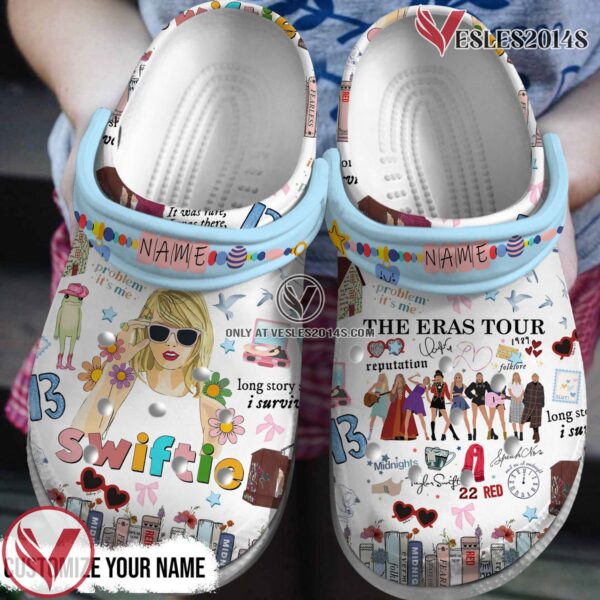 Taylor Swift The Eras Tour Music Crocs Crocband Clogs Shoes, Unique Gifts For Fans Style 3 - Vesles2014S