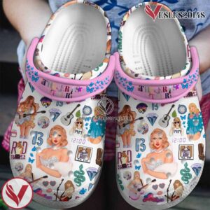 Taylor Swift The Eras Tour Music Crocs Crocband Clogs Shoes, Unique Gifts For Fans Style 4 - Vesles2014S