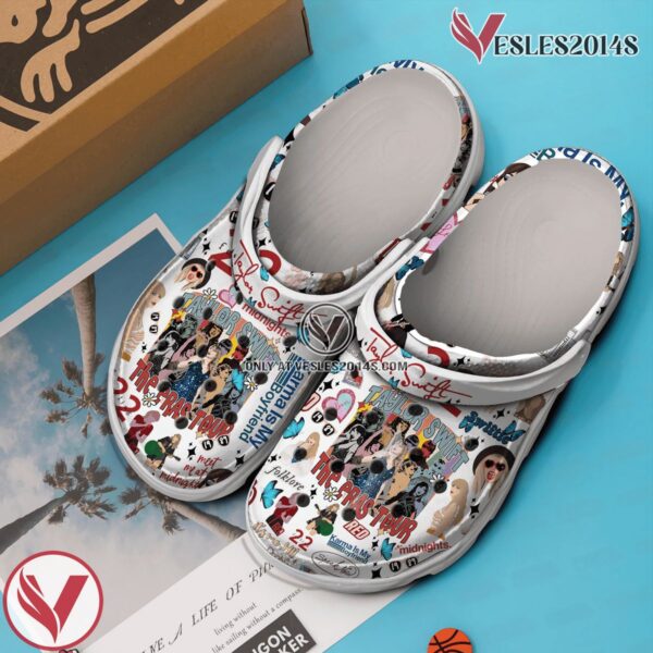 Taylor Swift The Eras Tour Singer Music Crocs Crocband Clogs Shoes, Unique Gifts For Fans Style 2 - Vesles2014S 3