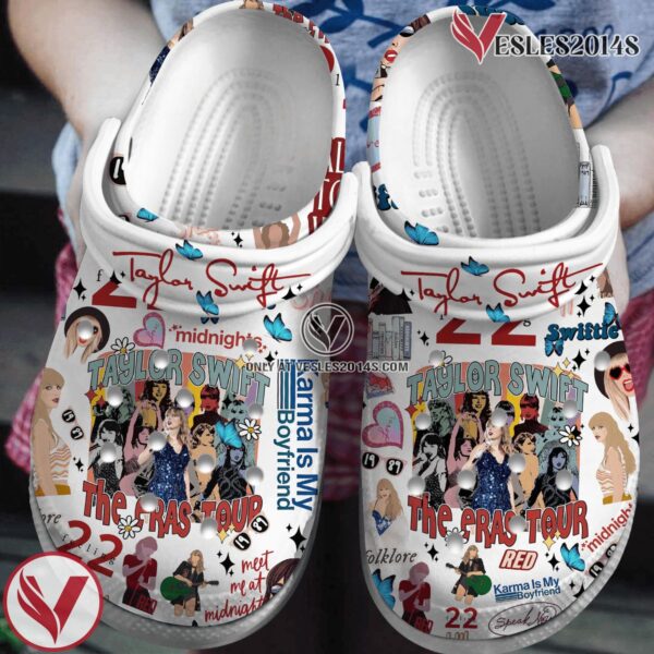 Taylor Swift The Eras Tour Singer Music Crocs Crocband Clogs Shoes, Unique Gifts For Fans Style 2 - Vesles2014S