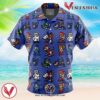 Team Mega Man Hawaiian Button Up Shirt, Perfect Gifts For Anime Lovers - Vesles2014S