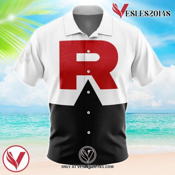 Team Rocket Pokemon Button Up  Hawaiian Shirt