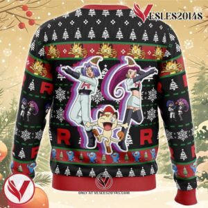 Team Rocket Pokemon Ugly Christmas Sweater, Unique Christmas Gift For Fans - Vesles2014S 1