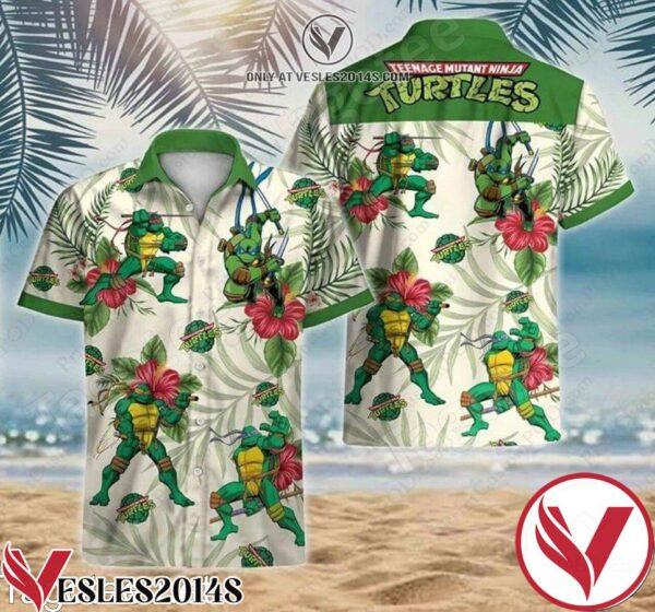 Teenage Mutant Ninja Turtles Floral Hawaiian Shirt, Unique Gifts For Friends - Vesles2014S 1