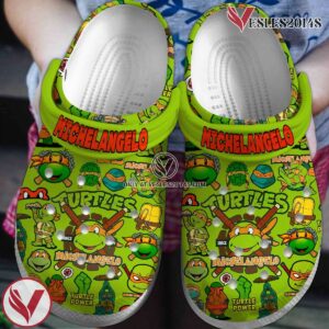 Teenage Mutant Ninja Turtles (MICHELANGELO) Cartoon Crocs Crocband Clogs Shoes For Men Women and Kids, Unique Gift From  Vesles2014S