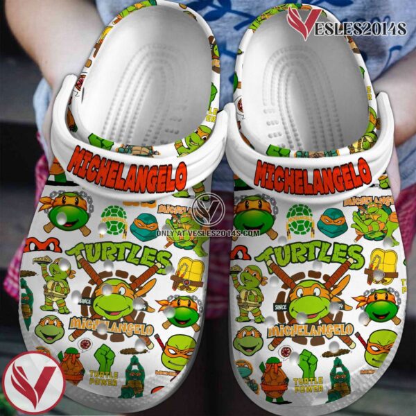 Teenage Mutant Ninja Turtles (MICHELANGELO) Cartoon Crocs Crocband Shoes Clogs For Men Women and Kids, Unique Gift From  Vesles2014S