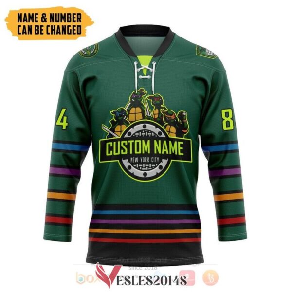 Leonardo Teenage Mutant Ninja Turtles New York City Custom Hockey Jersey, Trending Gifts For Fans - Vesles2014s