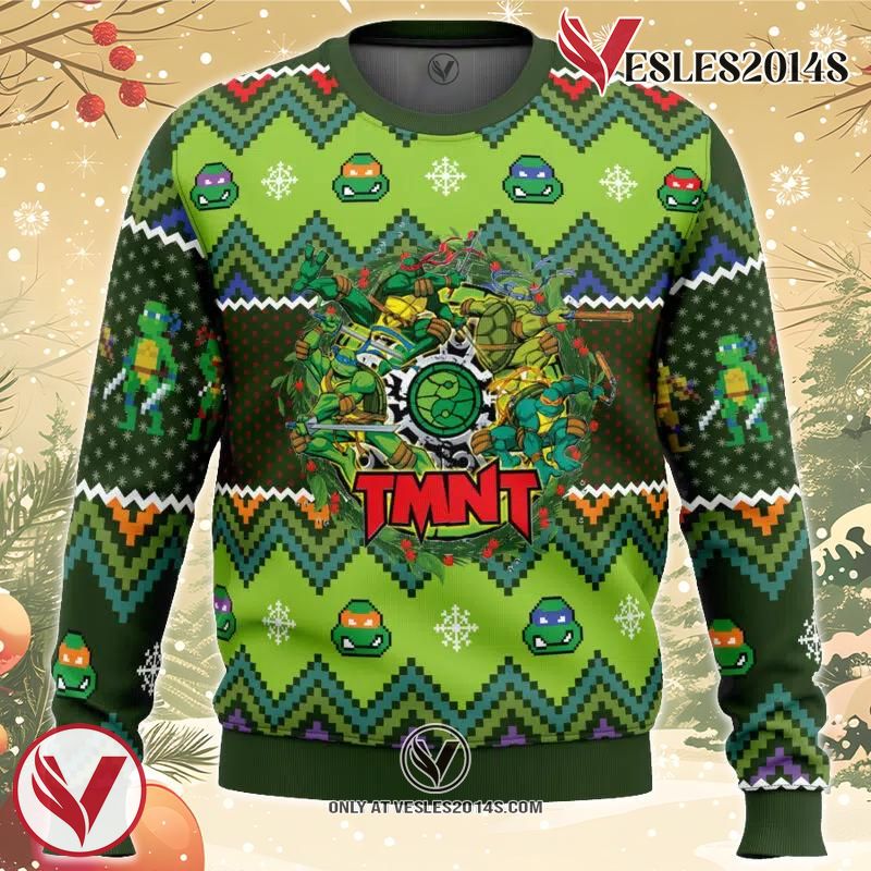 Teenage Mutant Ninja Turtles Ugly Christmas Sweater, Unique Christmas Gift For Fans - Vesles2014S