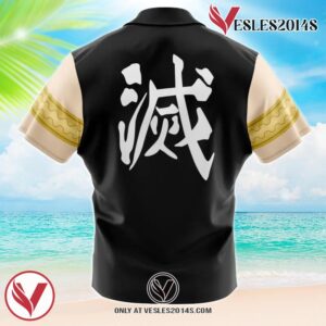 Tengen Uzui Demon Slayer Hawaiian Button Up Shirt, Perfect Gifts For Anime Lovers - Vesles2014S 1