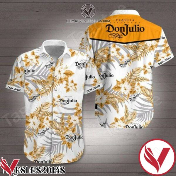Tequila Don Julio Tropical Pattern White Hawaiian Shirt, Unique Gifts For Friends - Vesles2014S 1