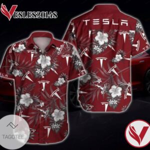 Tesla Hawaiian Graphic Print Short Sleeve Hawaiian Casual Shirt Vesles2014S 1