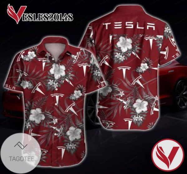 Tesla Hawaiian Graphic Print Short Sleeve Hawaiian Casual Shirt Vesles2014S 1