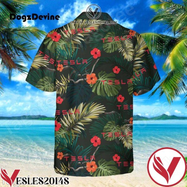 Tesla Hawaiian Shirt, Unique Gifts For Friends - Vesles2014S 1