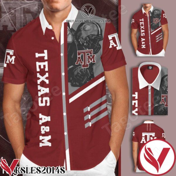 Texas A&M Aggies Garnet Hawaiian Shirt And Short, Unique Gifts For Friends - Vesles2014S 1