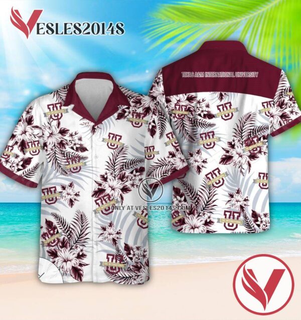 Texas A&M International University Short Sleeve Aloha Combo Hawaiian, Best Outfit For Holiday - Vesles2014S