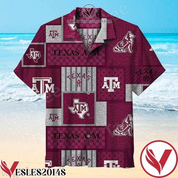 Texas A&m University Block Hawaiian Shirt, Unique Gifts For Friends - Vesles2014S 1
