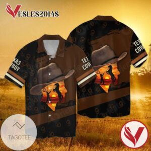 Texas Cowboy For Men And Women Graphic Print Short Sleeve Hawaiian Casual Shirt Vesles2014S 1
