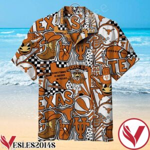 Texas Longhorns Everything Is Bigger In Texas Hawaiian Shirt, Unique Gifts For Friends - Vesles2014S 1