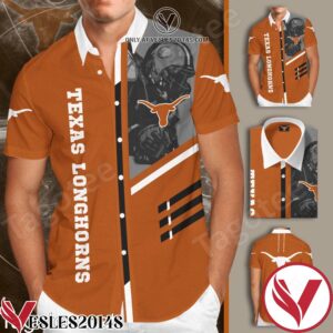 Texas Longhorns Football Team Brown Hawaiian Shirt And Short, Unique Gifts For Friends - Vesles2014S 1