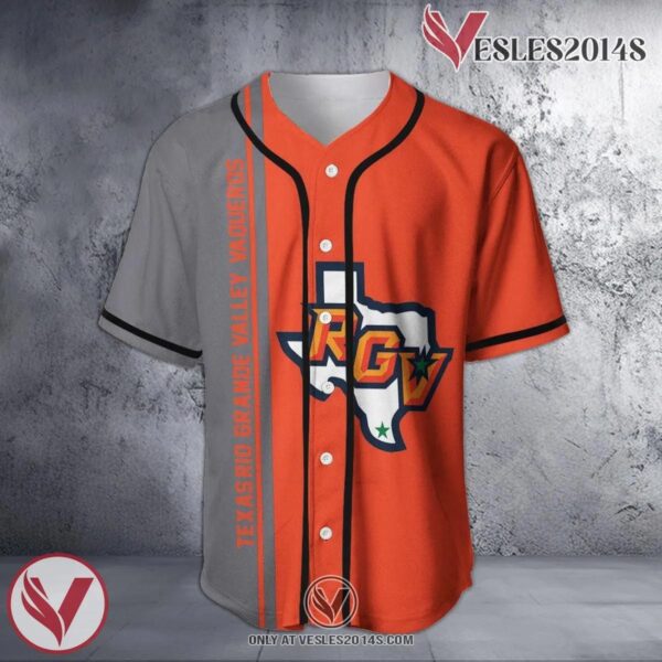 Texas-Rio Grande Valley Vaqueros Baseball Jersey Half Style NCAA, Unique Gifts For Fans - Vesles2014s