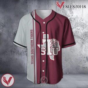 Texas Southern Tigers Baseball Jersey Half Style NCAA, Unique Gifts For Fans - Vesles2014s