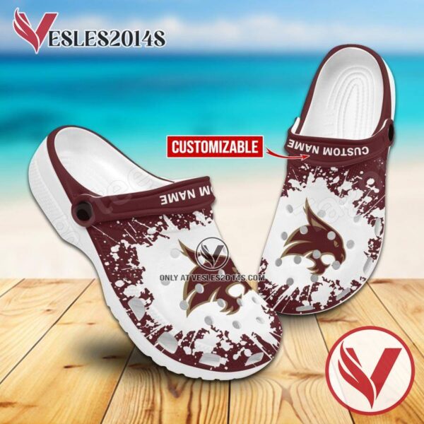 Texas State Bobcats Logo Custom Crocs Shoes For Men And Women, Unique Clogs Shoes For Fans - Vesles2014S