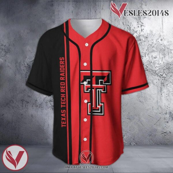 Texas Tech Red Raiders Baseball Jersey Half Style NCAA, Unique Gifts For Fans - Vesles2014s