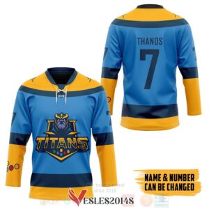 Thanos Marvel Titan Personalized Hockey Jersey, Trending Gifts For Fans - Vesles2014s 2